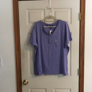 NWT plus, short sleeve, Henley tee